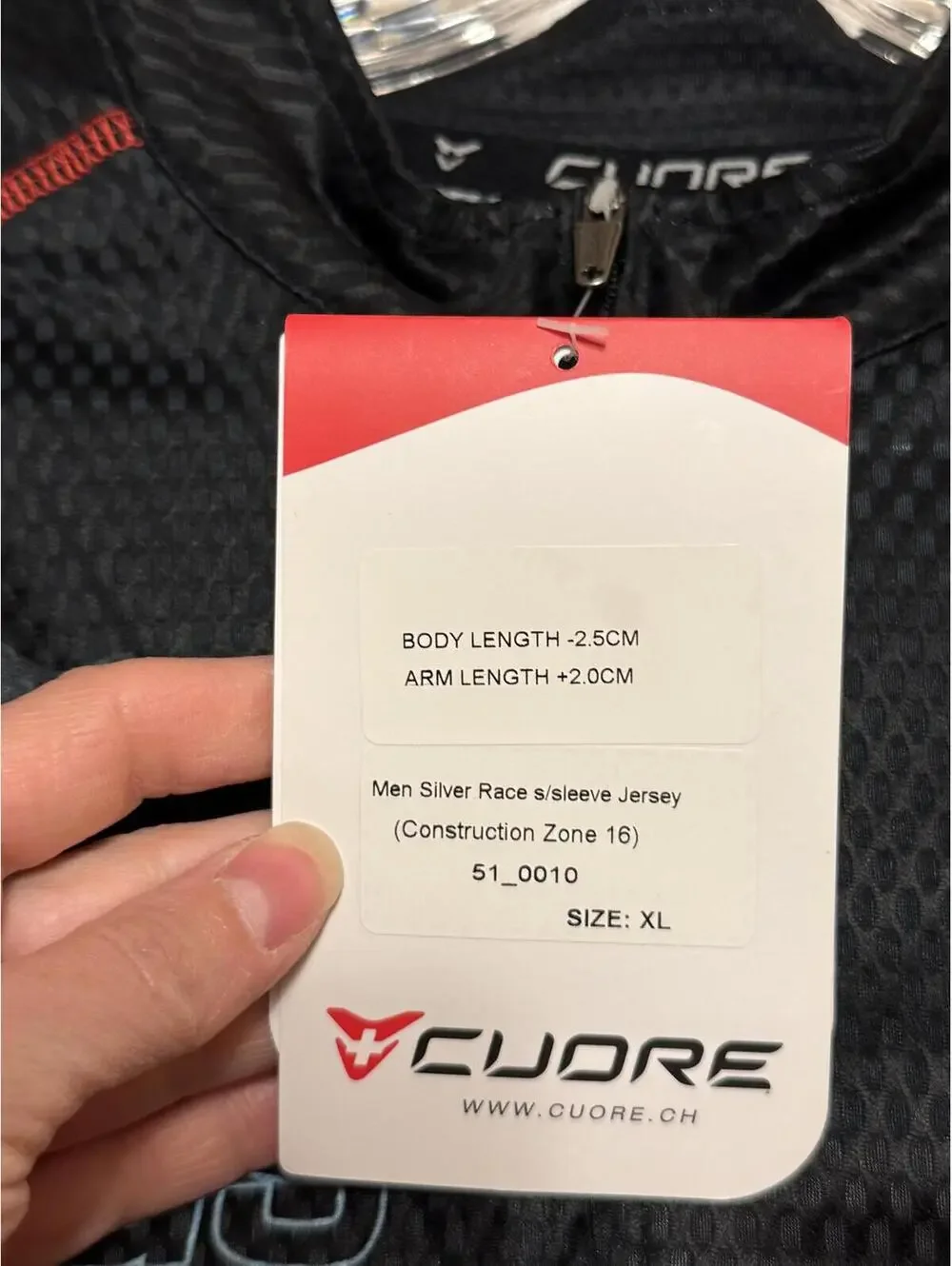 NWT Cuore Silver Race Cycling Jersey | CZ Racing / Construction Zone | Size XL - Picture 3 of 7
